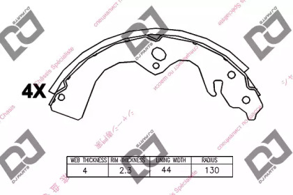 Комлект тормозных накладок DJ PARTS BS1158